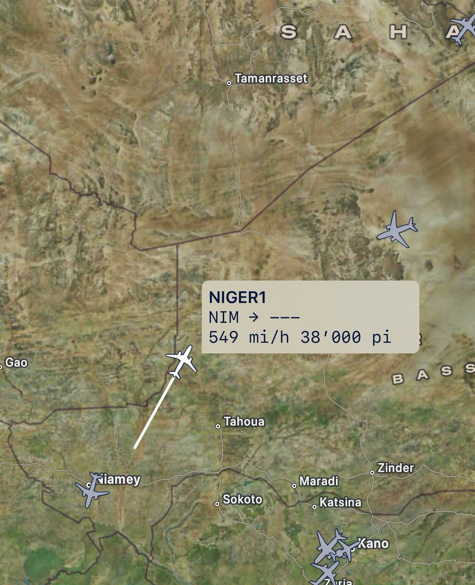 CH_LEBAD's tweet photo. ๐ด๐ด๐ด ๐ฉ๐ฟ ๐ณ๐ช #ALGรRIE & #NIGER
โ๏ธ #NIGER1 ๐ณ๐ช en route vers #ALGER๐ฉ๐ฟ
๐ซ 11:07 WAT https://t.co/E5VfKxSx8s