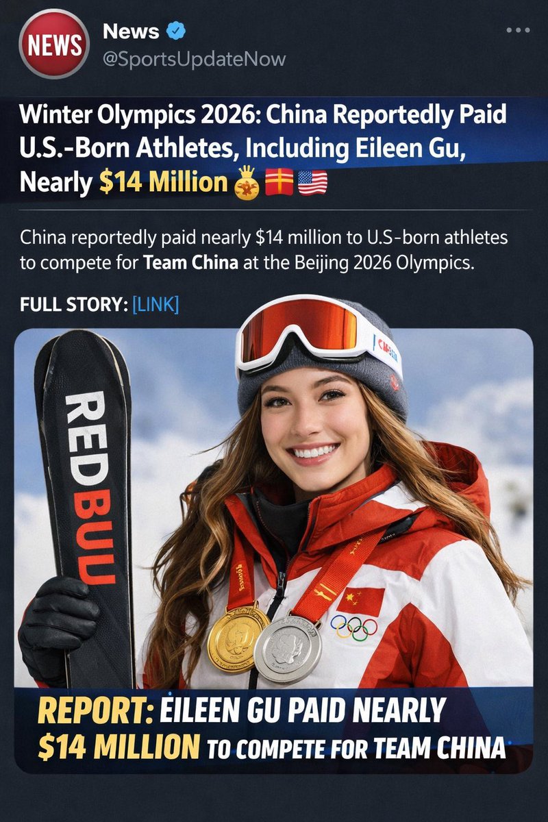 Winter Olympics 2026: China reportedly paid U.S.-born athletes, including Eileen Gu, nearly $14 million.