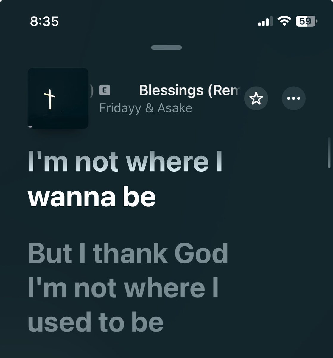 thank God not where I used to be