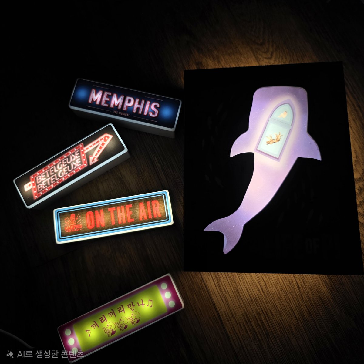 라오파 북램프 굿즈가 있어서 구매했는데 유선으로 전원과 연결이 되아야지만 조명이 켜져서 쉽지 않네!! ㅋㅋ