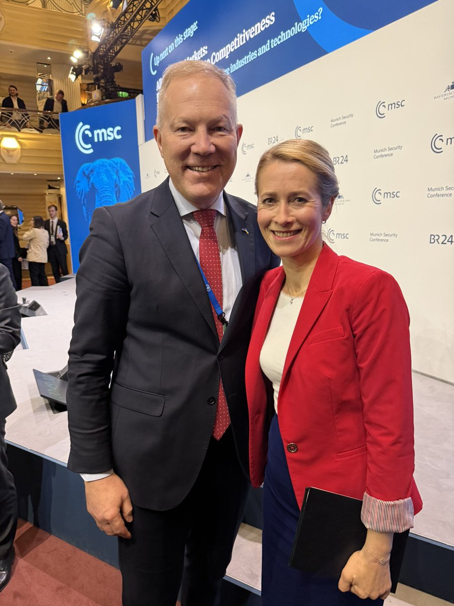 Estonia 🇪🇪 had a strong voice at the <a href="/MunSecConf/">Munich Security Conference</a>. Kaja Kallas’s leadership is exactly what Europe 🇪🇺 needs right now.