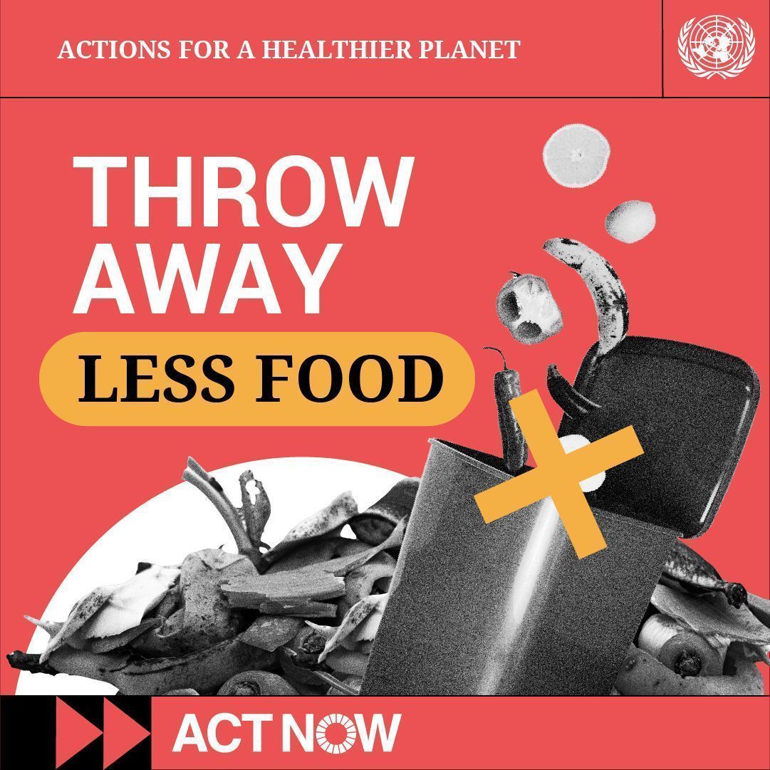 Over 1 billion tonnes of food is wasted annually, generating 8–10% of global greenhouse gas emissions. 

We all need to #StopTheWaste. 

#ActNow #OurCommonFuture