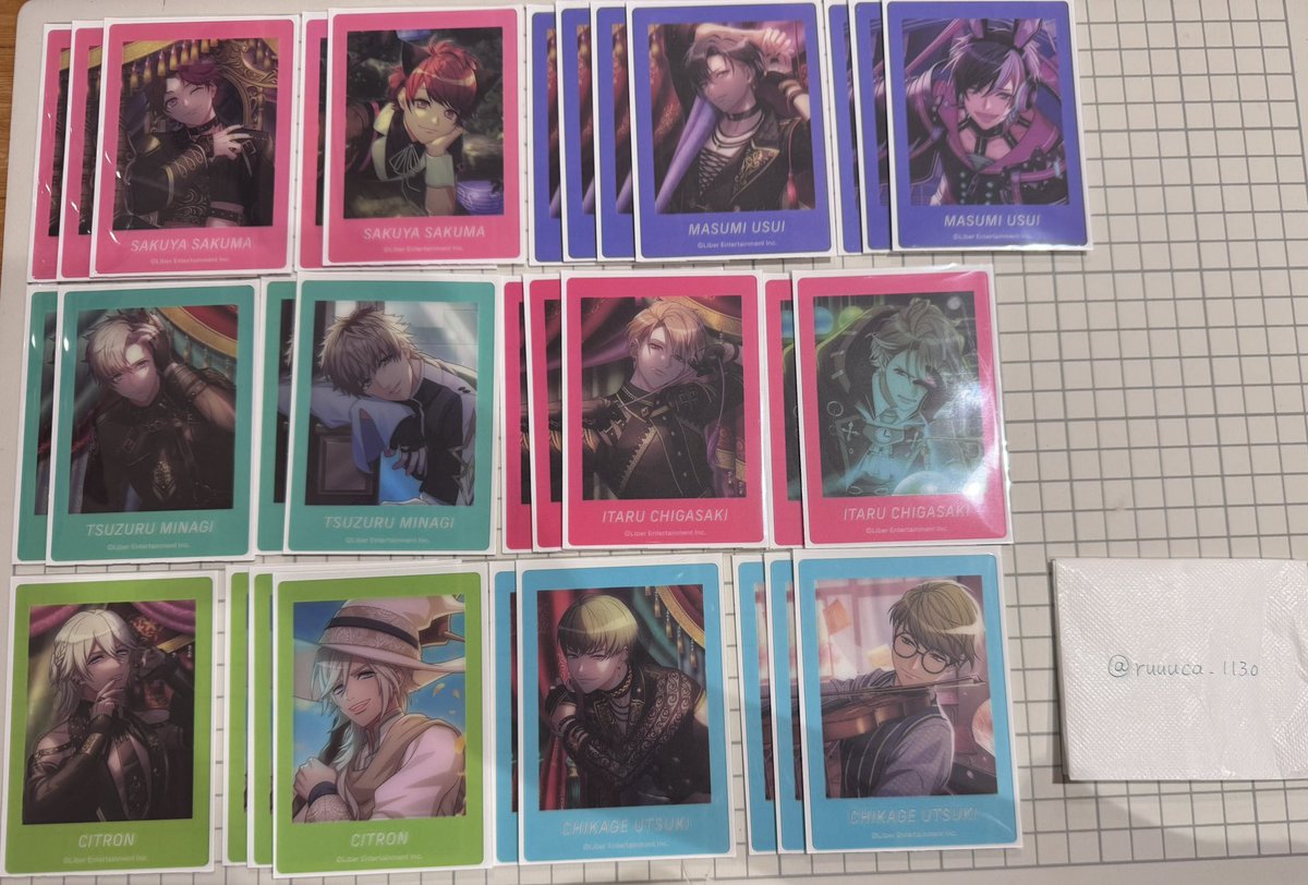 ruuuca_1130's tweet photo. 【交換】A3! クリアぱしゃこれ vol.5 N ノーマル

譲)咲也/*真澄/綴/*至/°シトロン/*千景/天馬/幸/*三角/°九門/*万里/十座/太一/臣/左京/*莇/*紬/°丞/*密/誉/°東/°ガイ

求)今弾 椋(開花後)

•*は°を同数含む交換のみ
天馬郵送希望 https://t.co/8GAzwA2ywY