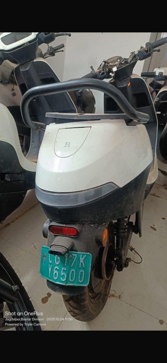 ManishSamarath's tweet photo. @OlaElectric Switch to Ola and regret forever …my Ola air is at your Jagdalpur service centre for last 7 and half months…what a pathetic service given by OLA and you told to switch to Ola …shame on you Ola. https://t.co/50qEu8bP9q
