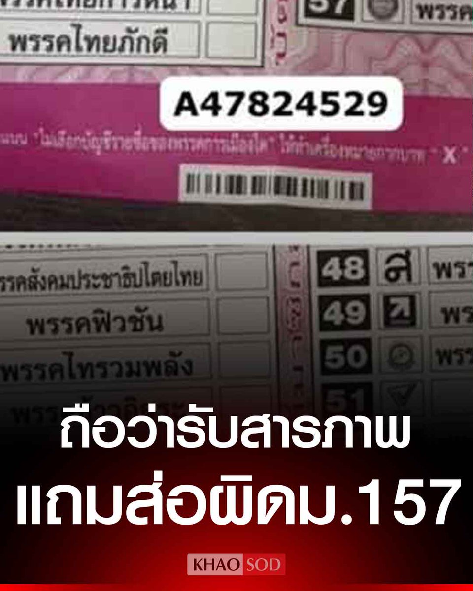 อัยการมอง ปม กกต.แจง บาร์โค้ดบัตรเลือกตั้ง ถือว่ารับสารภาพ ขัดทั้ง รธน.ผิดทั้งกฎหมายเลือกตั้ง โทษคุก5 ปี แถมส่อผิด ม.157 ยกบรรทัดฐานคำวินิจฉัยศาลรธน.49 เบากว่านี้ยังโดน
