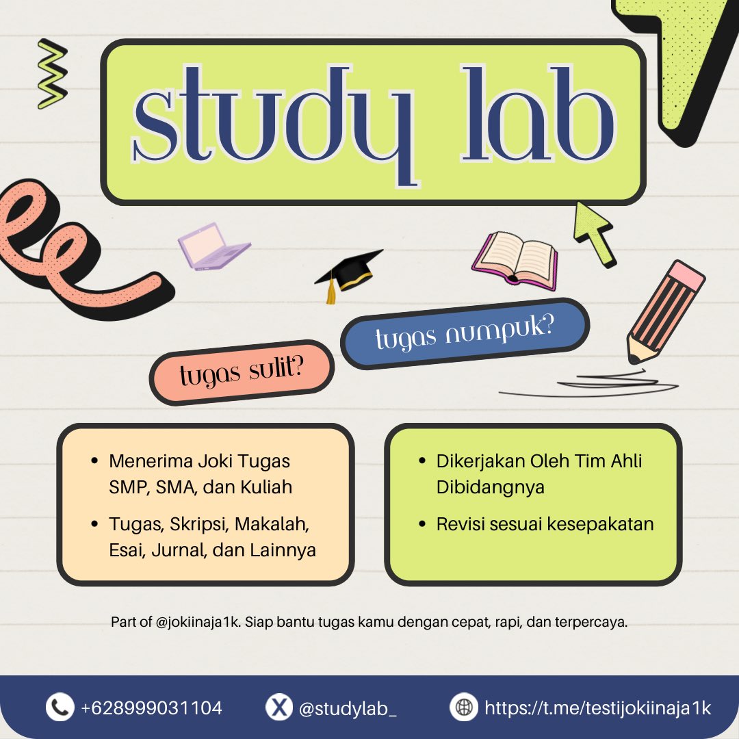 Study Lab | Joki Tugas All Spess | #zonauang tweet media
