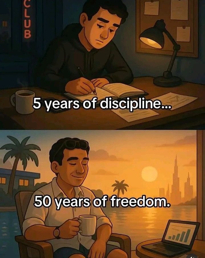 3 month of grinding 50 years of paying off 

If your active say Hi let’s follow you