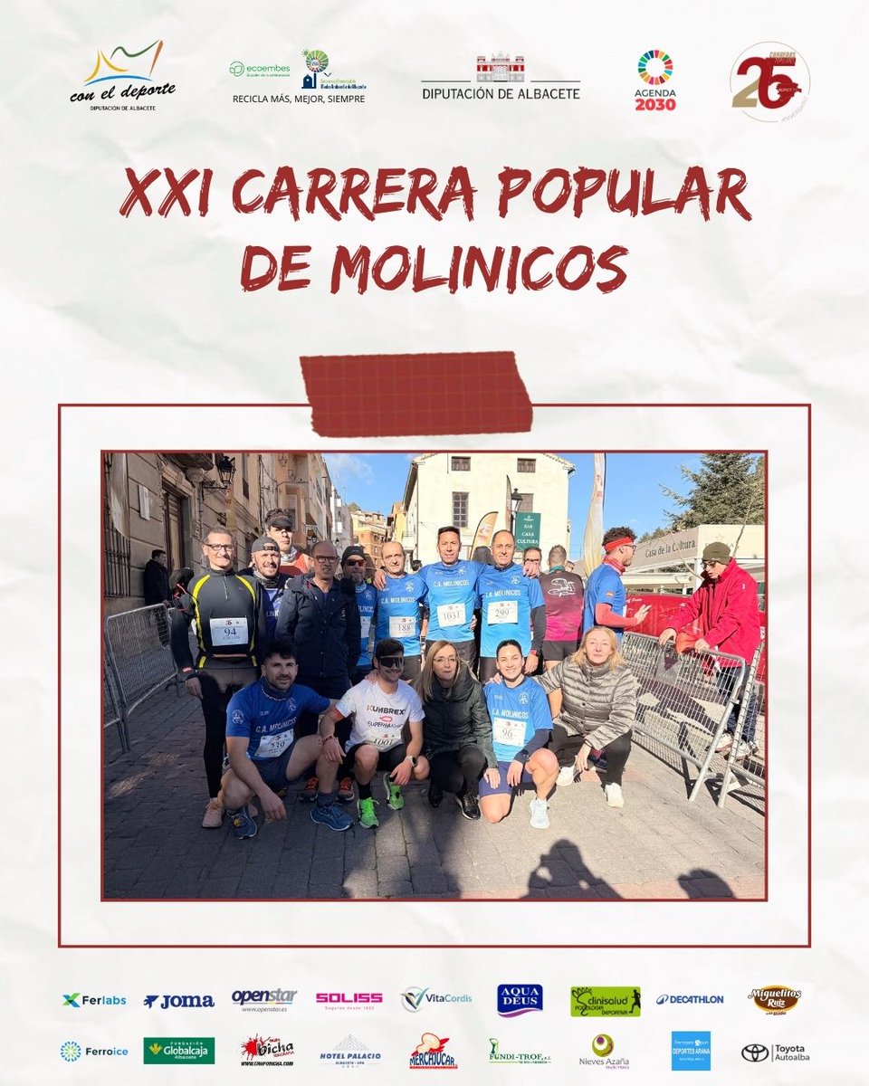 DipualbaDeporte's tweet photo. 🚩 #CCPP | Marcos López ‘vuela’ en #Molinicos y consigue su cuarta victoria consecutiva. En una jornada marcada por el intenso viento, la murciana Saray Puche se impuso en categoría femenina a Eva Valera.
✍️ ¡La crónica! 👇
https://t.co/dZL3LolUym
#CarrerasPopulares https://t.co/kN6GKorLiY