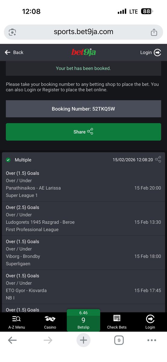 Todays Investment plan on Bet9ja
#Bet9jaCode

3 odds 👉🏽 52TJ98K
5 odds 👉🏽 52TJGHV
19 odds 👉🏽 52TJTPF
6 odds 👉🏽 52TKQ5W

Get more here 👉🏽👉🏽 t.me/+yD2f7dp24yQ5N…
