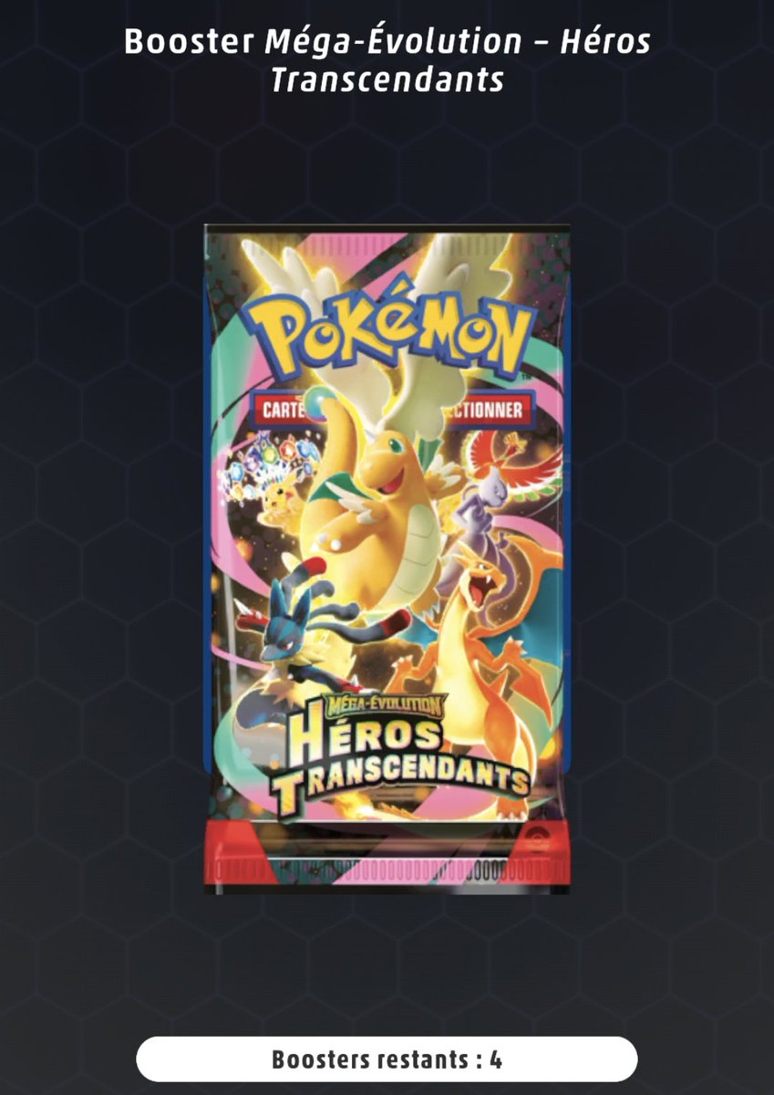 Pokegraph's tweet image. Voici un nouveau code à utiliser sur #PokemonTCGLive. Vous obtiendrez 4 boosters de l'extension Héros Transcendants.
🎁 EUIC26ASCENDEDHEROES 
🗓 Valable jusqu'au 17 mars 2026
#PokemonTCG