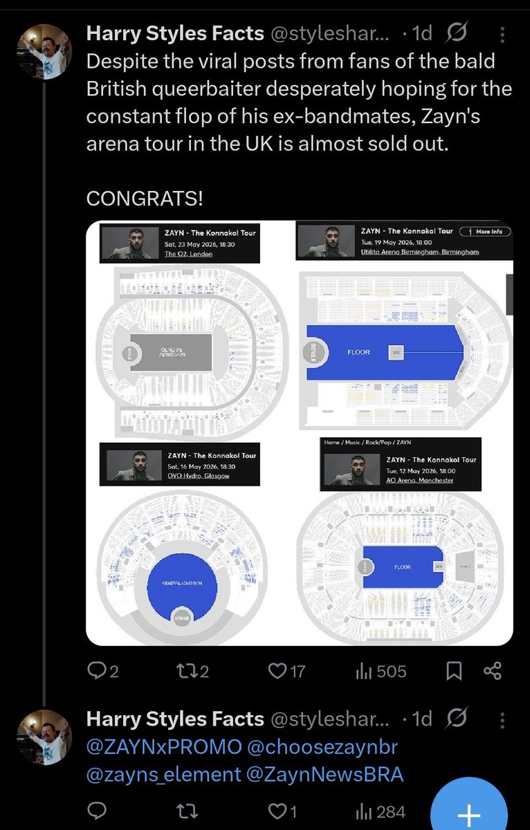 SaraHESfalling's tweet photo. Aww... would u look at that. Zayn stans STILL are the most jobless, pressed &amp; miserable fandom. GOOD!  But I get it- if I stanned who they stan, I'd be as desperate too.  Aww, poor guy. I can't imagine anything more embarrassing than having fans THIS obsessed with his ex bandmate https://t.co/aUWzAUGKj1