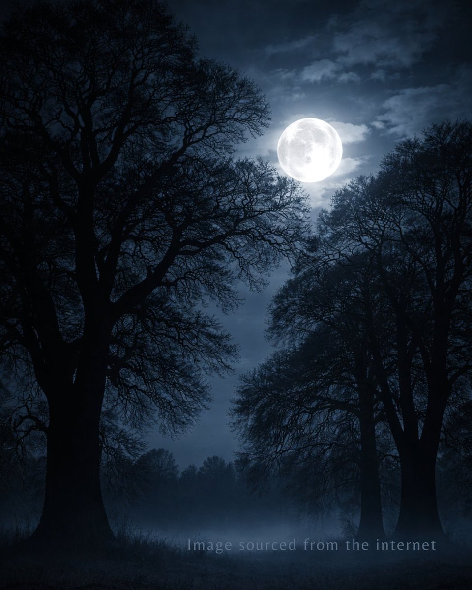 Wild elms— brooding sentries, towering silhouettes in silken grisaille ...