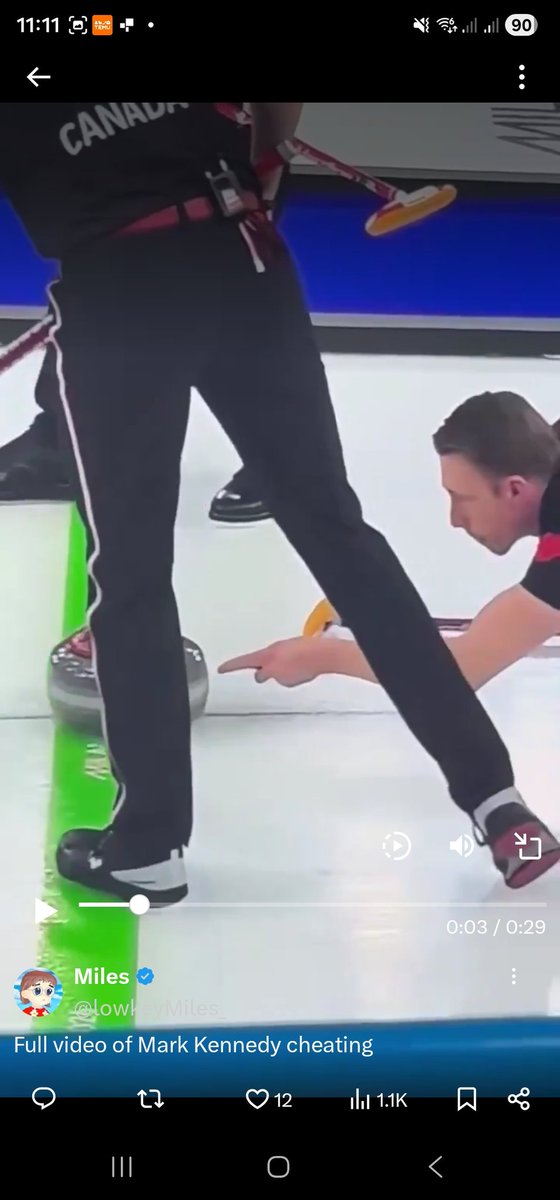 ianmcinally1's tweet photo. @bcbluecon 4 progressive snapshots to prove the illegal touching @curling @CurlingCanada @Olympics @WinterOlympicsG #curlinggate #WinterOlympics #curling https://t.co/Lf5w9fJ2W3
