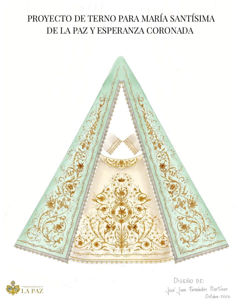 PATRIMONIO | Proyecto de terno para María Santísima de la Paz y Esperanza Coronada.