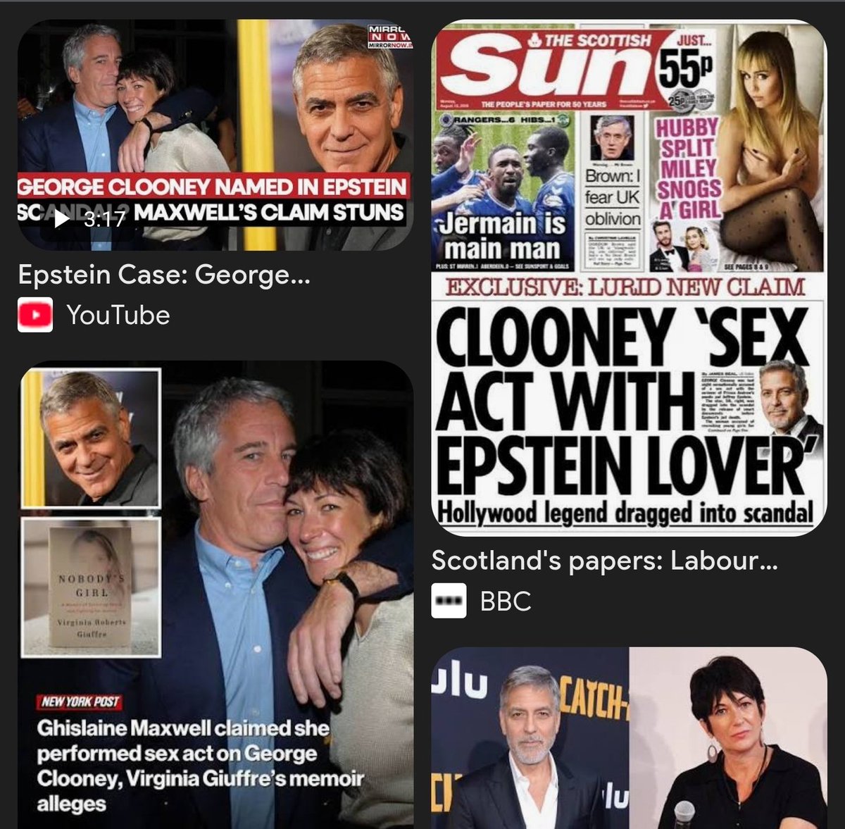 <a href="/Tomasz72623120/">Tomasz Sadurski 🫡🪖</a> A propos autorytetu moralnego Clooneya i innych.. 
A ostrzegal Mel Gibson przed satanistami..