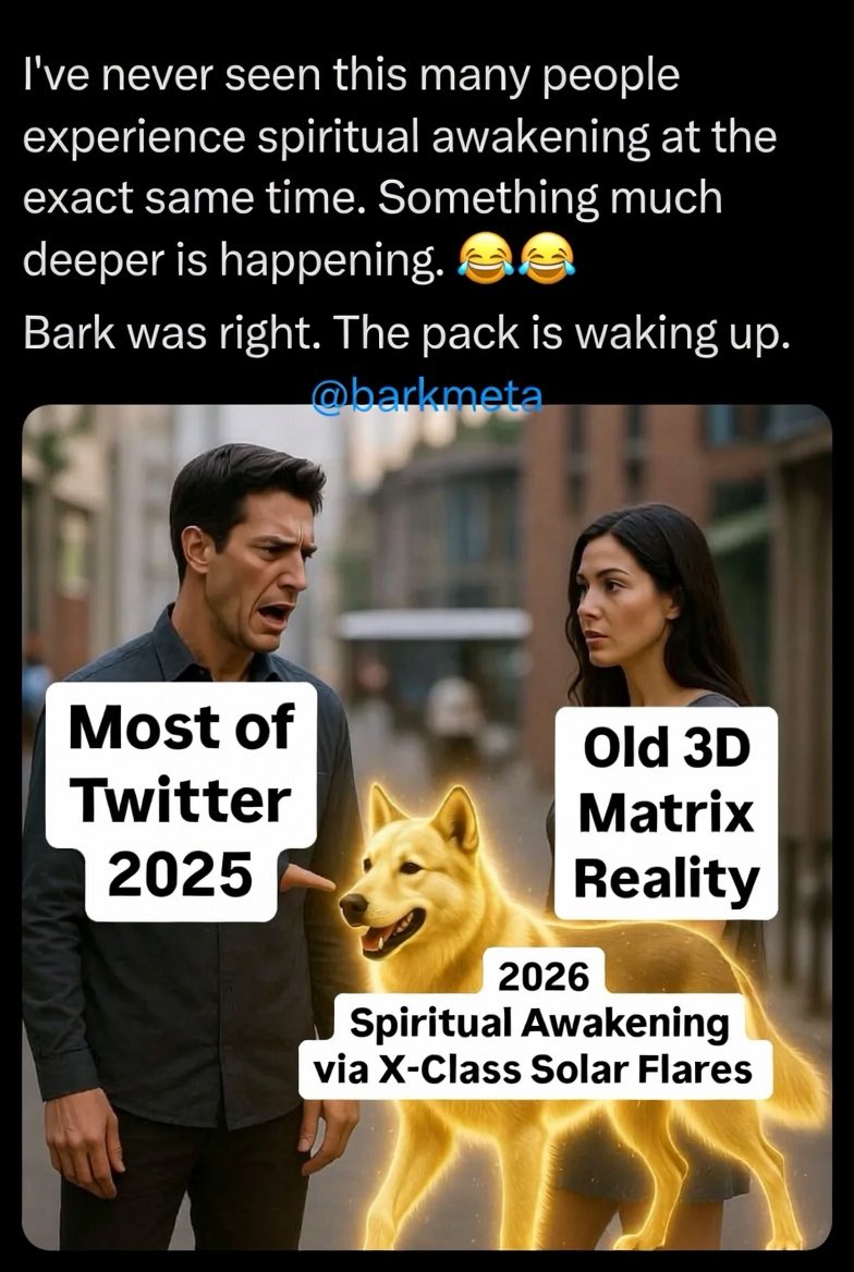 Sniffmeta's tweet image. The pack's sensing the shift! 🐺⚡  
Huge vibes to @barkmeta for calling it first.  
Who else feels it right now?  
#SpiritualAwakening #Mahashivratri #SolarFlares