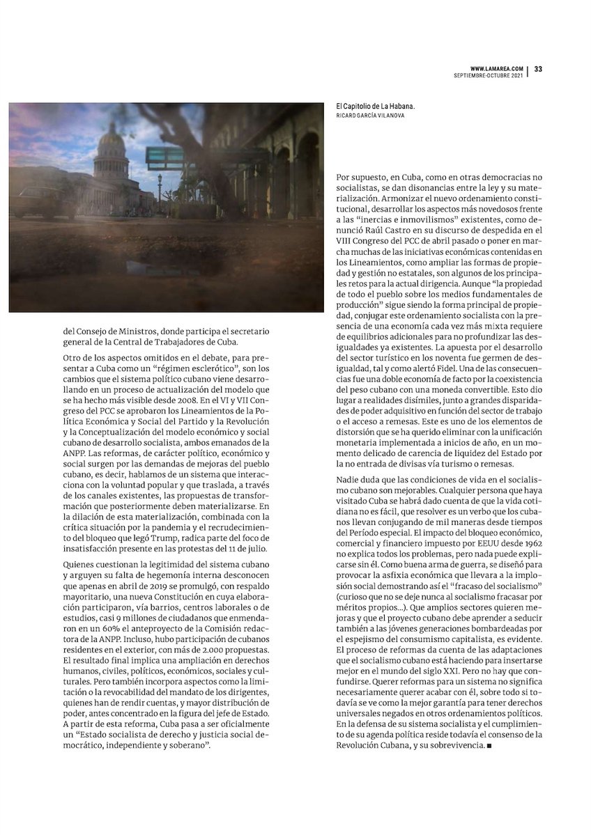 ¿La gente que repite lo de "Cuba dictadura" sabe realmente cómo funciona el modelo político cubano? Me atrevería a decir que no. Recupero esto que escribí en 2021 para un dossier sobre Cuba que se hizo en <a href="/lamarea_com/">La Marea</a> 
PD. EEUU nunca ha luchado contra ninguna dictadura que sea