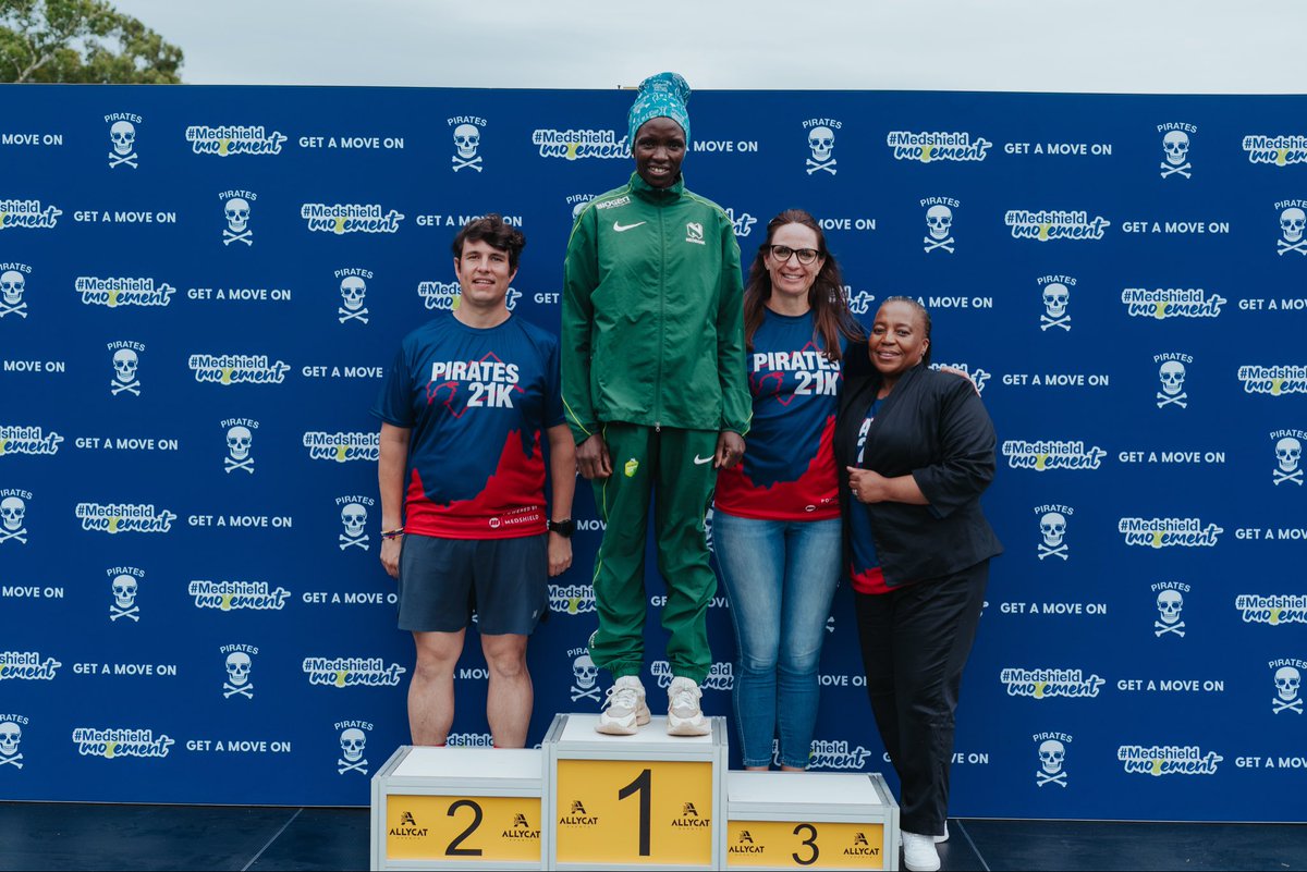MedshieldSA's tweet photo. Kudos to our Women’s winners 🏆
#Pirates21k #MedshieldMedicalScheme #MedshieldMovement #Partnerforlife #Overthemountain #MedshieldSA https://t.co/7s4FWghqcG