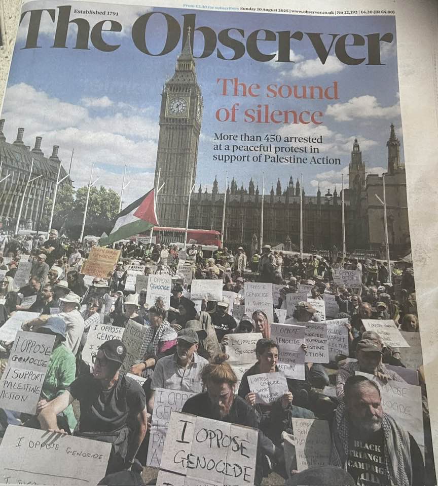 ⚖️ A judicial review of protest group Palestine Action’s proscription has found it both unlawful and disproportionate.

💣 It turns out the only ones acting illegally were those failing to prevent genocide.

🟢 Local Worthing Green Party members continue to fight.