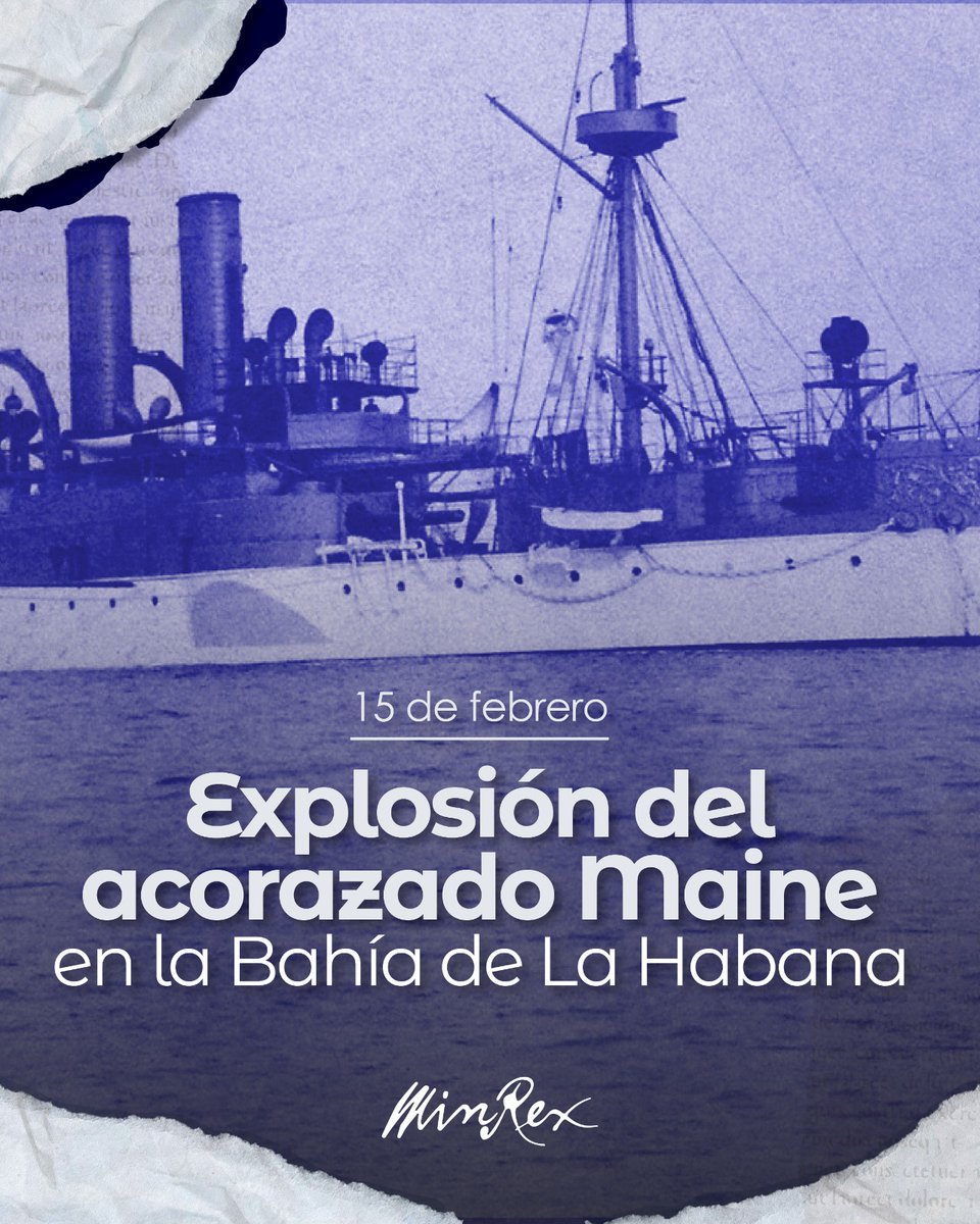 La explosión del acorazado Maine en la Bahía de La Habana hace 128 años, forma parte de la amplia historia de fabricación de pretextos mendaces del gobierno de #EEUU, incluso a costa de la vida de sus propios ciudadanos, para intervenir militarmente en cualquier nación.

Fue la