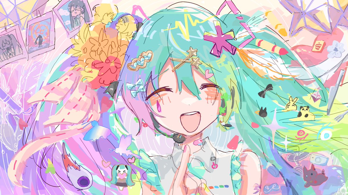 bebek80038's tweet image. DECO*27の愛言葉Vです！
大好き！💚💚
#DECO*27