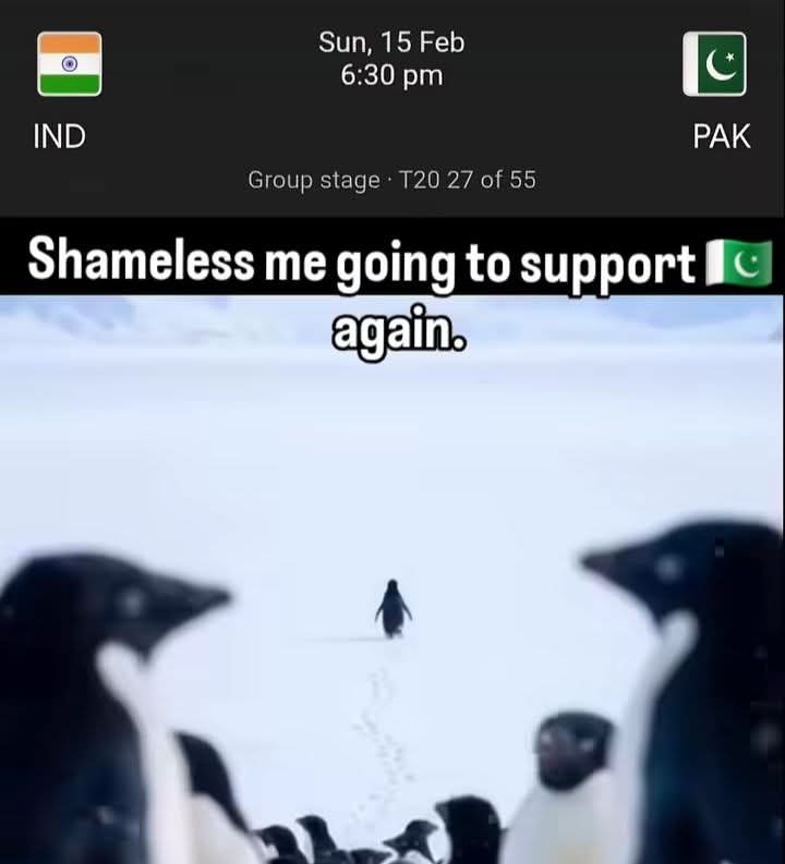 Expectations 0%
Loyalty 100 %
We support Team Pakistan 🇵🇰 ❤️

#PAKvIND