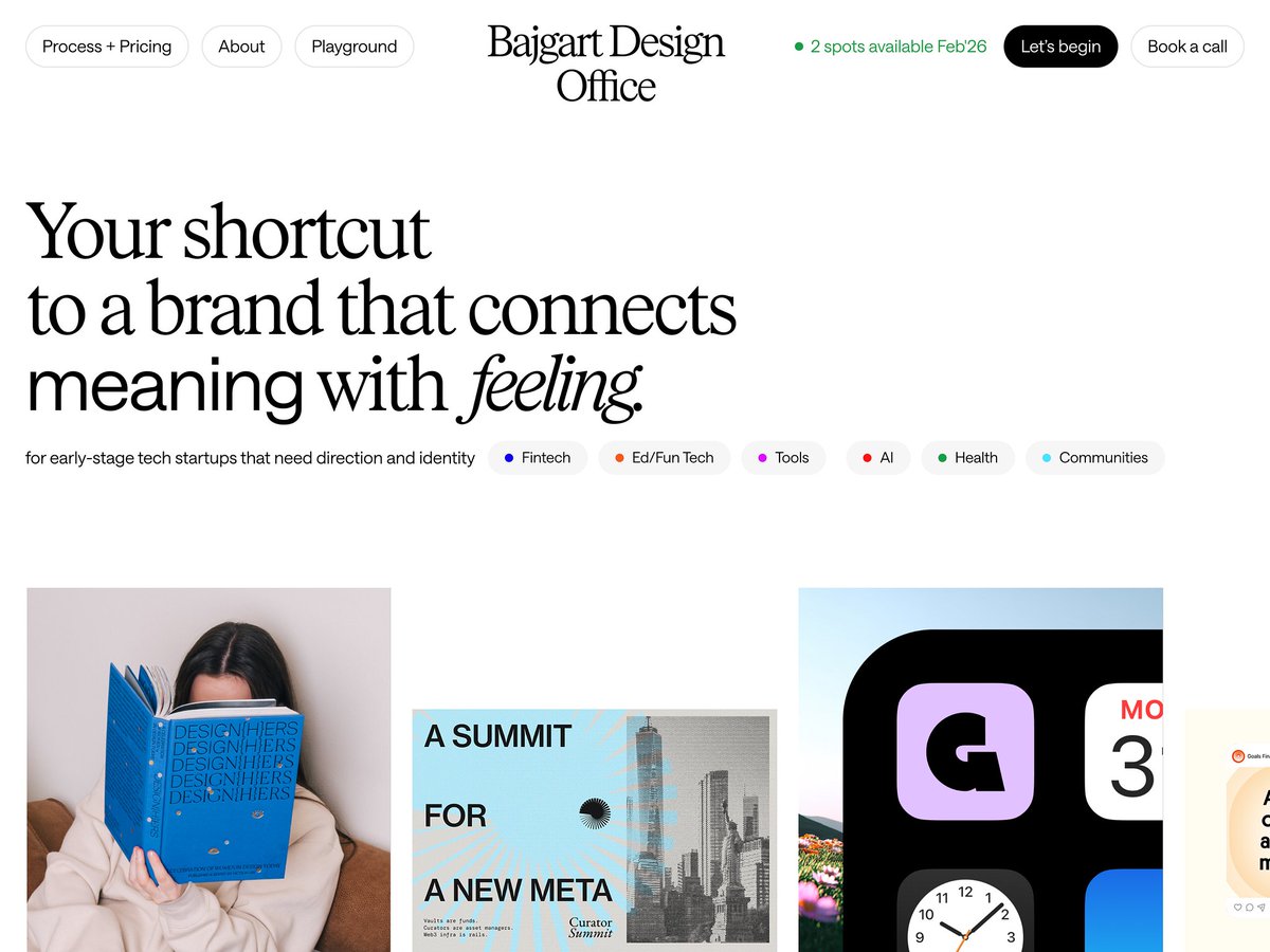 LunaFauster's tweet photo. Bajgart office web design concept

Looking for a professional landing page or full website design that impresses and converts? Link in bio! 

Let's make your website the best first impression your brand deserves! 🚀

#webdesign #uidesign #uxdesign #landingpagedesign https://t.co/A8E6lprYQn
