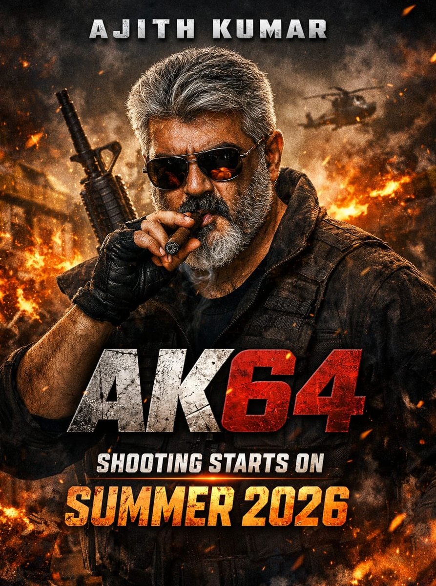 Project Locked 🔒 #AK64 Shooting Starts After the Election – Summer 2026 ⚡💥

#AK64 Gonna be a Vera Maari Sambavam  Official Announcement Coming Soon ⏳🔥

The wait will be worth it — be ready💥
#AjithKumar