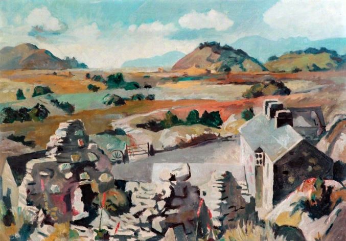 Good morning, Ian <a href="/longitch/">Ian Briggs</a> &amp; thank you, as always. Here's one that I haven't shown for a while that might engender thoughts of brighter summer days to come. This is "Stone Cottages" by John Cooper that I believe dates from 1936. It is in the collection <a href="/HepworthGallery/">The Hepworth Wakefield</a>