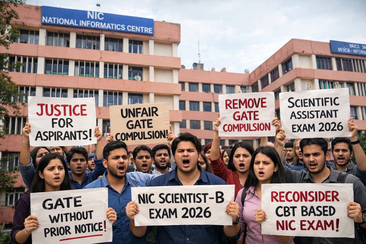 iamazadsaif's tweet photo. 🚨 BIG REQUEST to Ministry of Electronics and Information Technology 🚨
Suddenly making NIC Scientist-B &amp; STA recruitment GATE-based has shattered the dreams of lakhs of aspirants who prepared specifically for CBT.
Please don’t change the rules mid-way.
#NICThroughCBT https://t.co/XTwP0I0Ky2