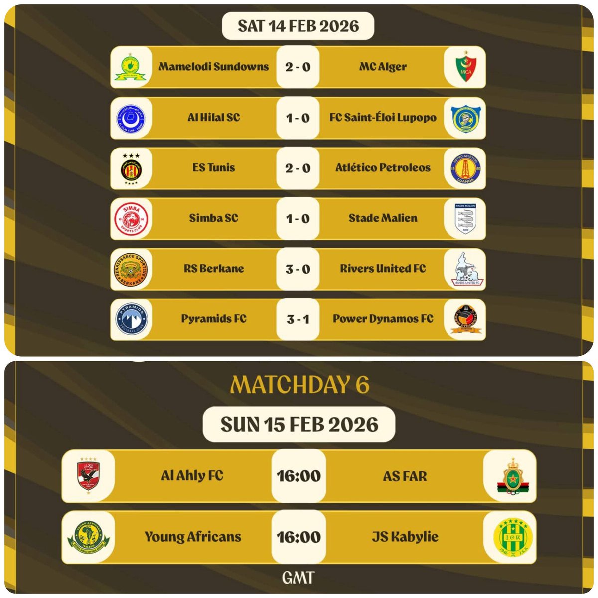 PassionfootAF's tweet image. Ligue des Champions CAF: Rappel des résultats de Samedi et programme du dimanche 

#TotalEnergiesCAFCL | 
#LDCCAF #CAFCL #CAFChampionsLeague #LiguedesChampionsdelaCAF