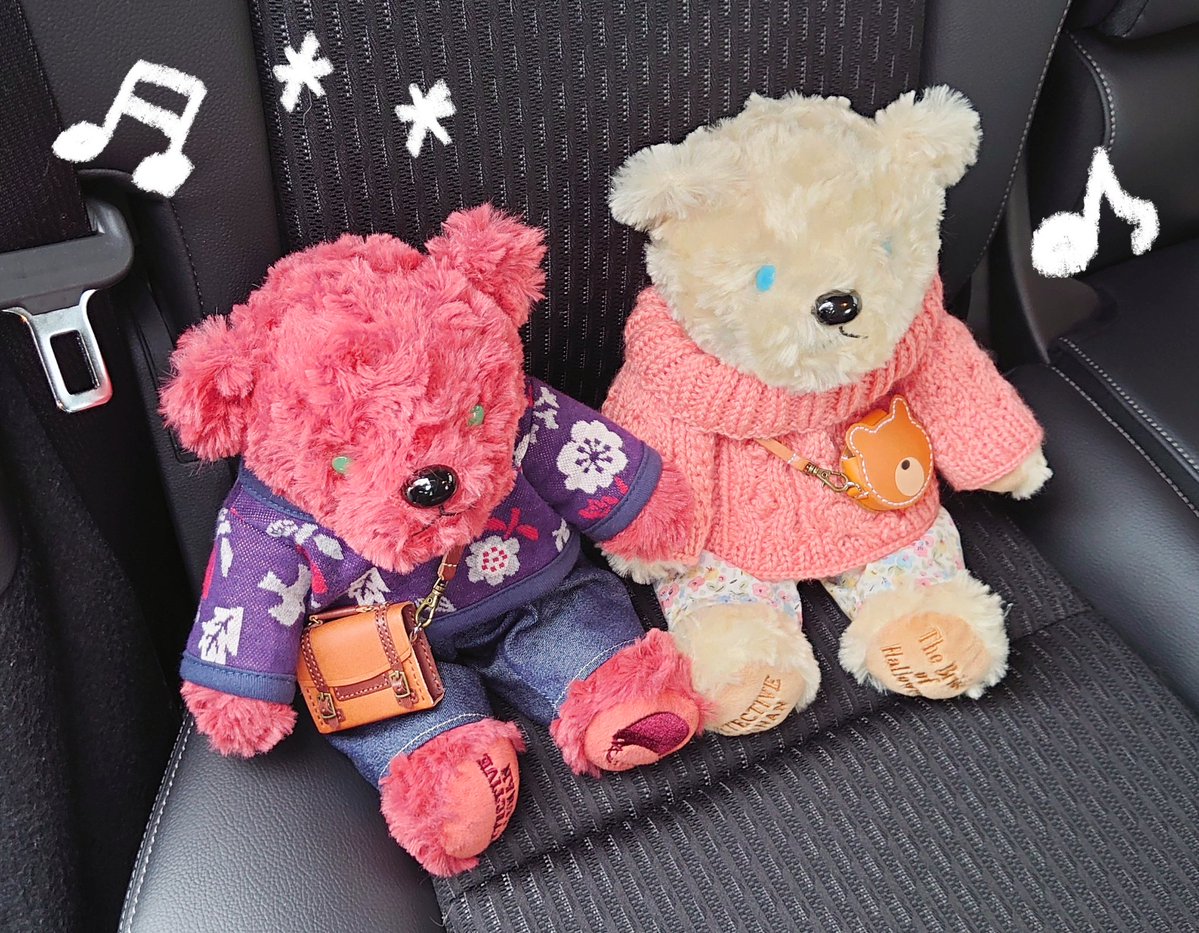 今日はあきさんに頂いたピンクのニットでお出かけのテデ谷くん！！見て