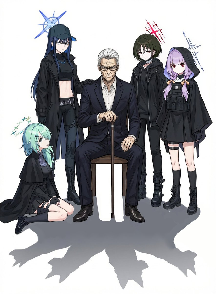 #ブルーアーカイブクロスオーバー 
#アーマードコア6 
"新生ハウンズ"と、その飼い主(ハンドラー) 