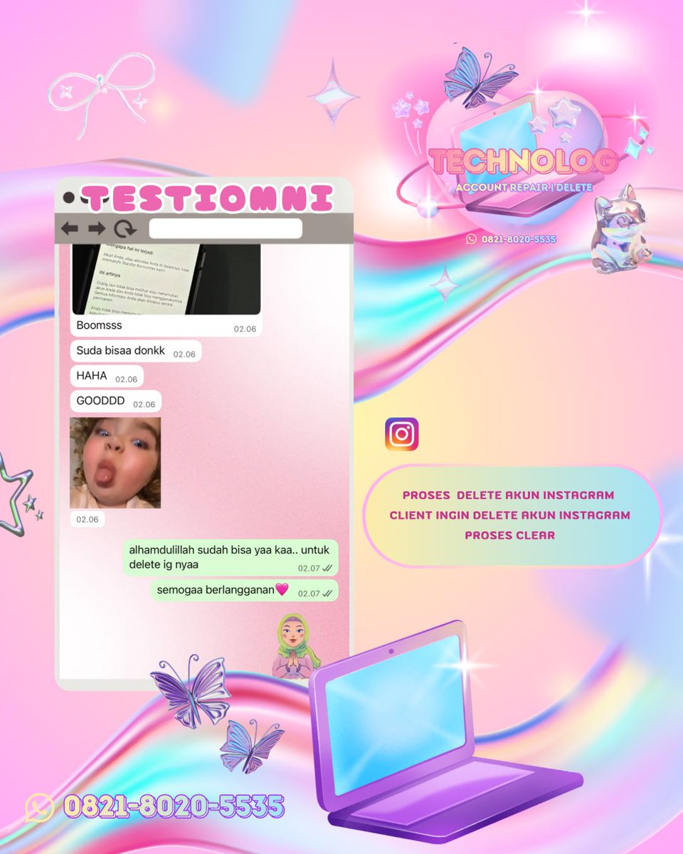difficclt's tweet image. Bantuan Pemulihan Akun, Intagram, Facebook
Tik Tok, Twitter, T Lindkedin Whatsapp, Telegram ‼️

Akun terkunci/dihack/ditangguhkan⁉️

Atau 
Mau Jasa hack sosmed &amp;amp; sadap sosmed, hapus akun tanpa email/sandi/no hp❓

Trusted, Full Testi, Fast Respon🛍️
wa.me/6282180205535