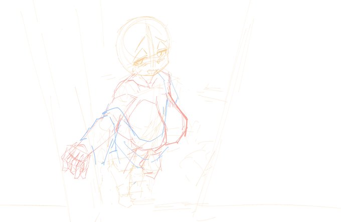 今日の支援サイト用エロ落書きのラフ 