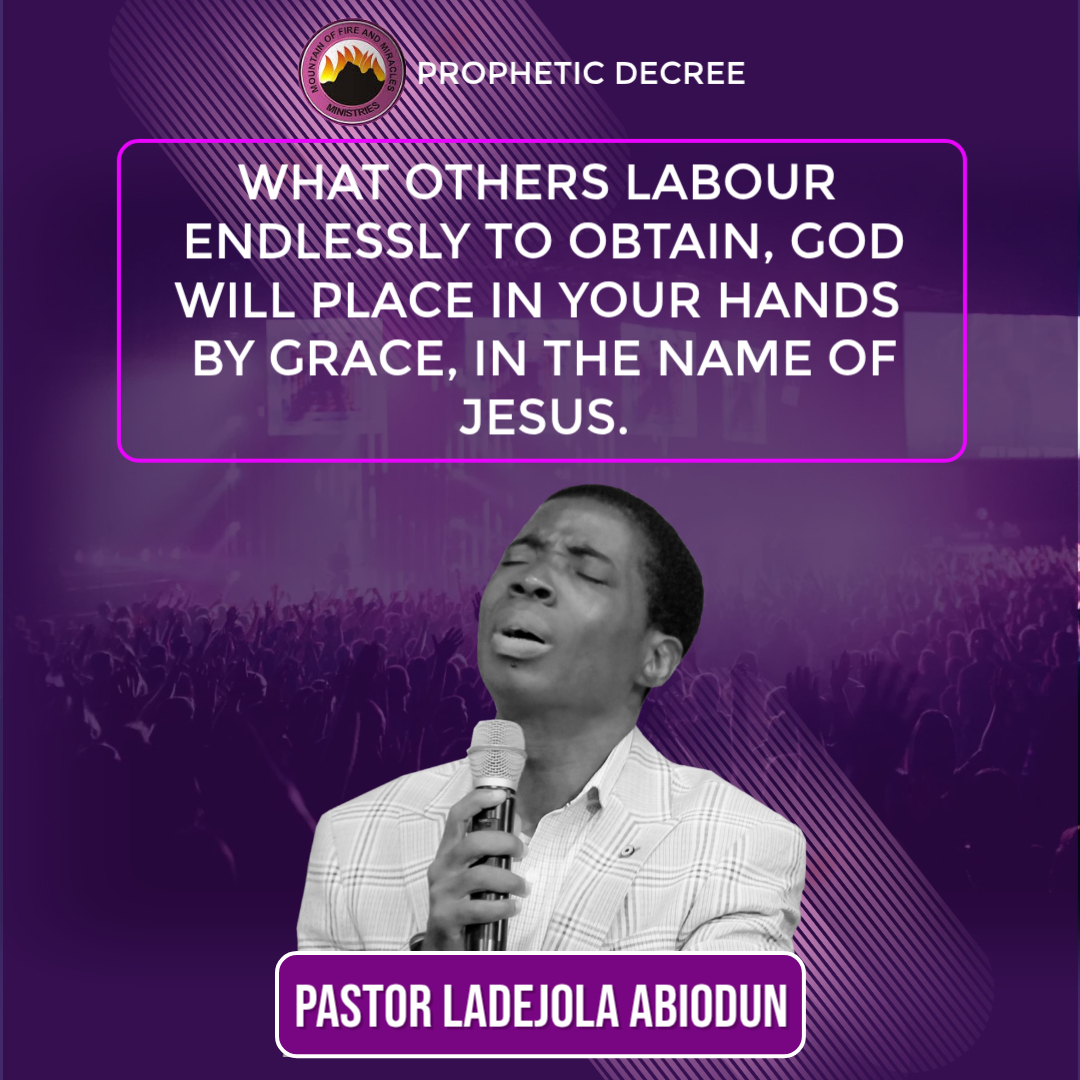 AbiodunLadejola's tweet photo. What others labour endlessly to obtain, God will place in your hands by grace, in the name of Jesus.

A Loud Amen 🙏

💬 Declare it • Believe it • Receive it

#GraceAdvantage #FavourWithoutStruggle #PropheticWord #SundayBlessings #FaithDeclaration #Amen #MFM https://t.co/fly1e3qIf2