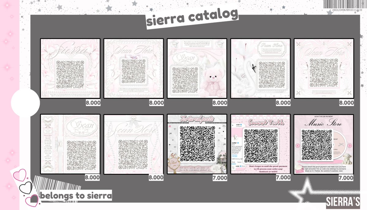 sommerside's tweet image. Halo! I'm here to bring you all my 𝗤𝗥 𝗗𝗘𝗖𝗢 catalogue★ Start from (8.000) yang pastinya murah meriah, juga bisa sesuai sama apa yang kakak mau! Kindly hit me up on Tele or DM right now.♡ 

#zonauang #zonaba #zonabu