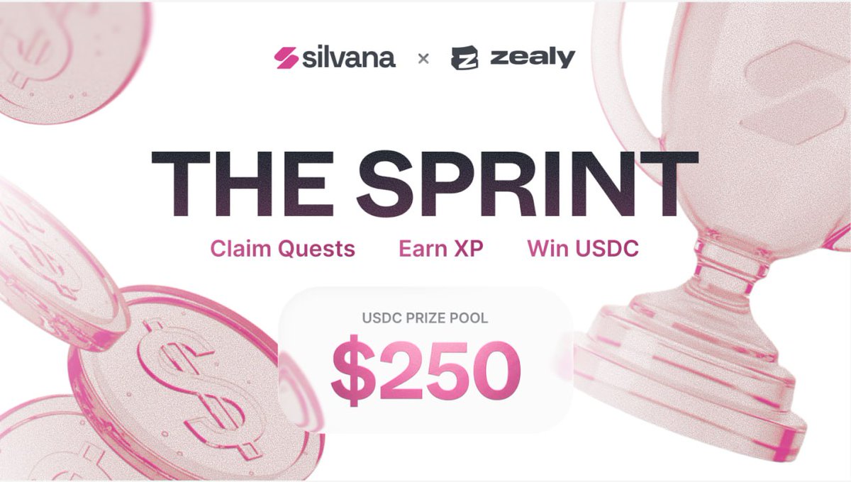 Silvana Book is now live on <a href="/zealy_io/">Zealy</a>.

Complete quests, earn points, climb the leaderboard, and position yourself for early benefits on Silvana.

$250 USDC in rewards await in our first sprint.

Join here: zealy.io/cw/silvanabook…