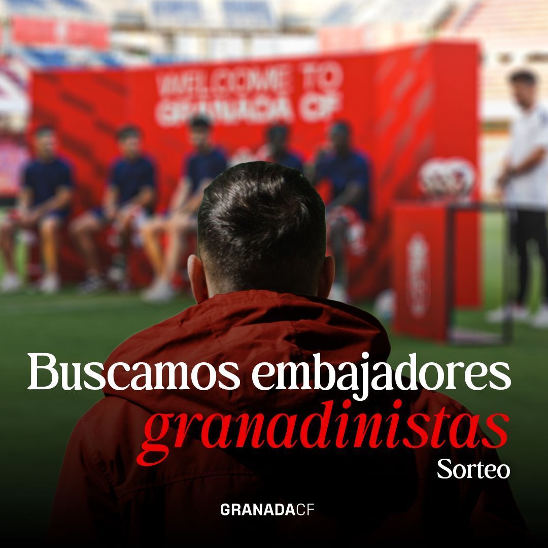 𝐁𝐮𝐬𝐜𝐚𝐦𝐨𝐬 𝐞𝐦𝐛𝐚𝐣𝐚𝐝𝐨𝐫𝐞𝐬 𝐠𝐫𝐚𝐧𝐚𝐝𝐢𝐧𝐢𝐬𝐭𝐚𝐬 ❤️🤍

Apúntate al sorteo para ser uno de los afortunados que entregará la camiseta rojiblanca a uno de los cinco fichajes del Granada CF en su presentación oficial el martes 17 👕

🔗 granadacf.es/sorteo-embajad…