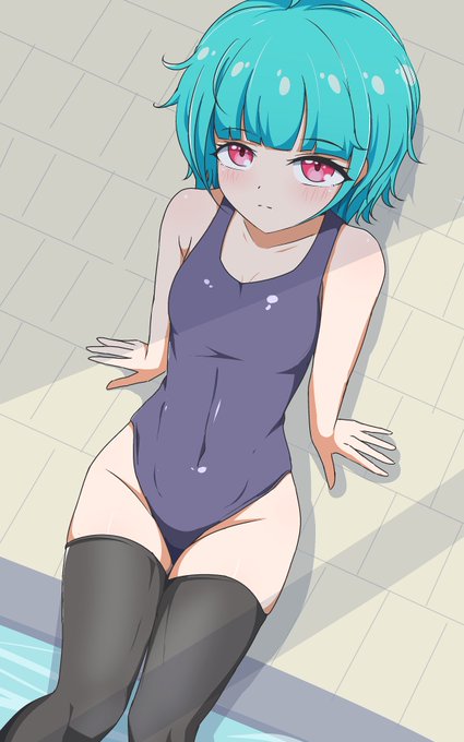 お題箱より 「御芽河◯うるスク水ニーソ」