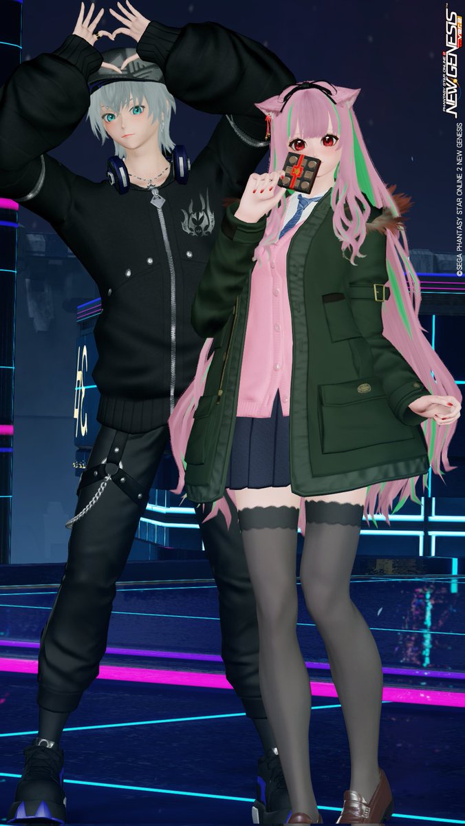 とりにきた フリ素回収させて頂きました！ 手に持ったチョコの位置が