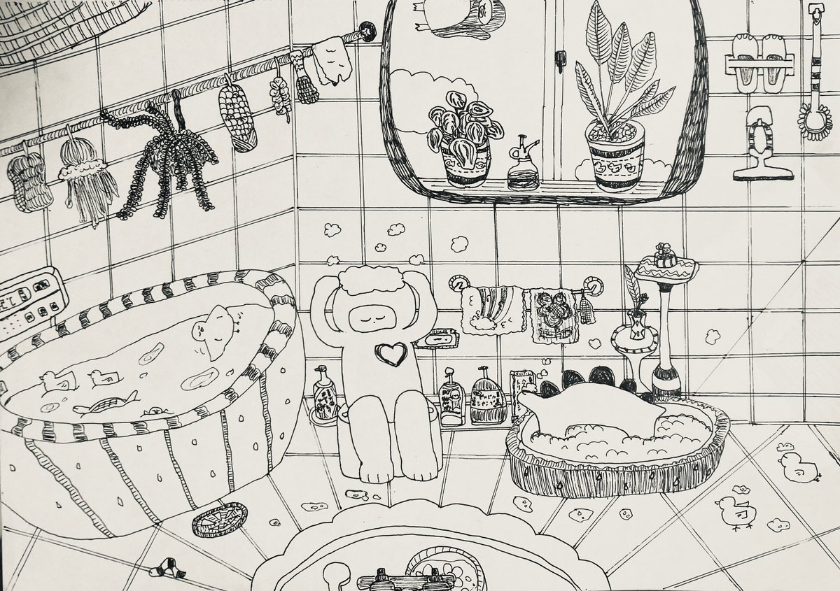 mitarashituanzi's tweet photo. #お風呂 #イラスト #スケッチ #sketch #illustration #showerroom https://t.co/ypv8KKhGQ5