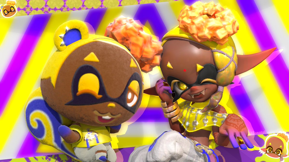 💛🤍💜✨️~Frye and Viché - Similar characters, Different Universes~✨️💜🤍💛

#Splatoon3 #AnimalCrossing #Blender3D
