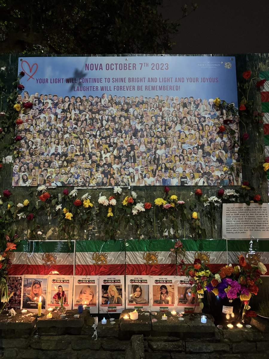 QuiteEnoughNow's tweet photo. Solidarity with those fighting the Iranian regime. Golders Green Road, last night. https://t.co/vb6CnsB1kx