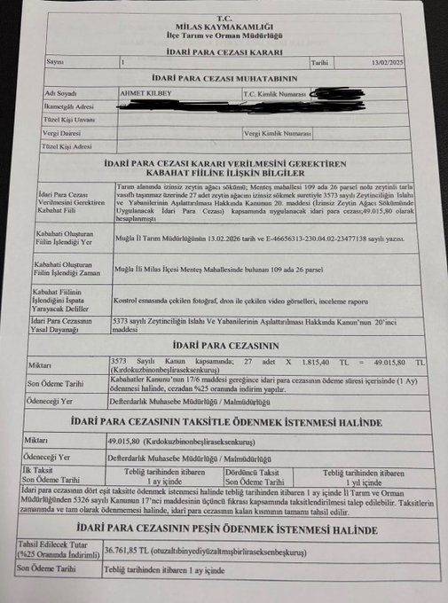 <a href="/drbetulsayan/">Dr.Betül Sayan Kaya 🇹🇷</a> milasta zeytin ağaçları kesiliyor diye hop oturup hop kalkanlar,özgür özelin mitinğ yapaçağı milas chp ilçe başkanı ahmet kılbeyin bahçesindeki bütün zeytin ağaçlarını kestiğini görmüyorlar,elleri dert görmesin,milas ilçe tarım ve orman müd.ekipleri ☺️📷kılbey'e gereğini yapmışla