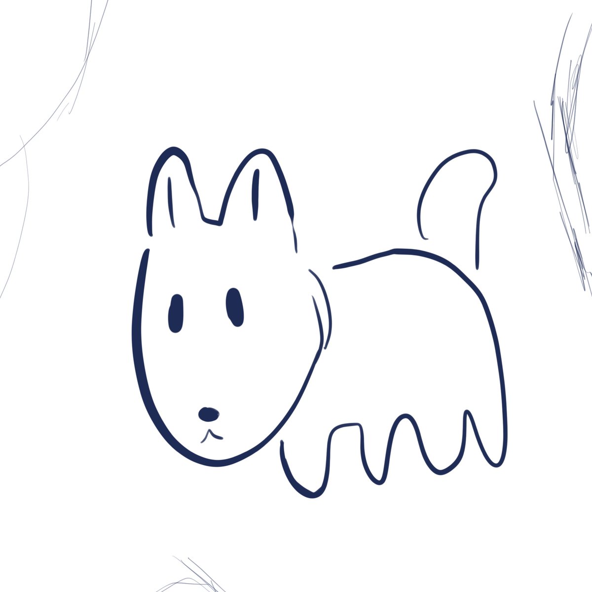 眠気MAXで描いたいぬ
#にとしとらくがき