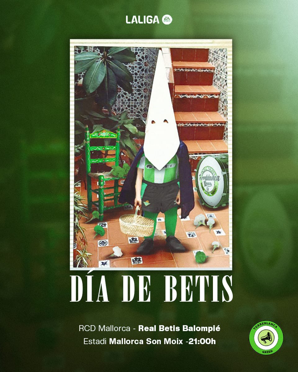 ‘𝐽𝑢𝑒𝑔𝑎 𝑚𝑖 𝐵𝑒𝑡𝑖𝑠 𝑎𝑙 𝑓𝑢́𝑡𝑏𝑜𝑙
𝑐𝑜𝑛 𝑒𝑠𝑒 𝑑𝑢𝑒𝑛𝑑𝑒 𝑞𝑢𝑒 𝑑𝑎 𝑙𝑎 𝑡𝑖𝑒𝑟𝑟𝑎…’

𝐇𝐨𝐲 𝐞𝐬 𝐝𝐢𝐟𝐞𝐫𝐞𝐧𝐭𝐞. 𝐇𝐨𝐲 𝐞𝐬...#DíaDeBetis ⚔️💚