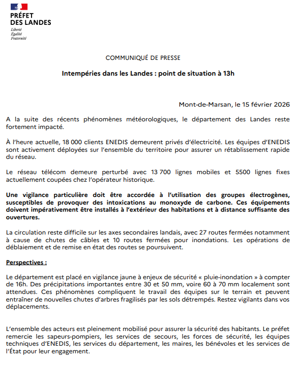 Préfet des Landes tweet media
