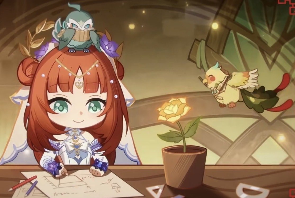 LazorBeanz's tweet photo. The way Nilou’s always getting stuck with these two is sending me HAHSHDJDJND https://t.co/D5GabiUvev