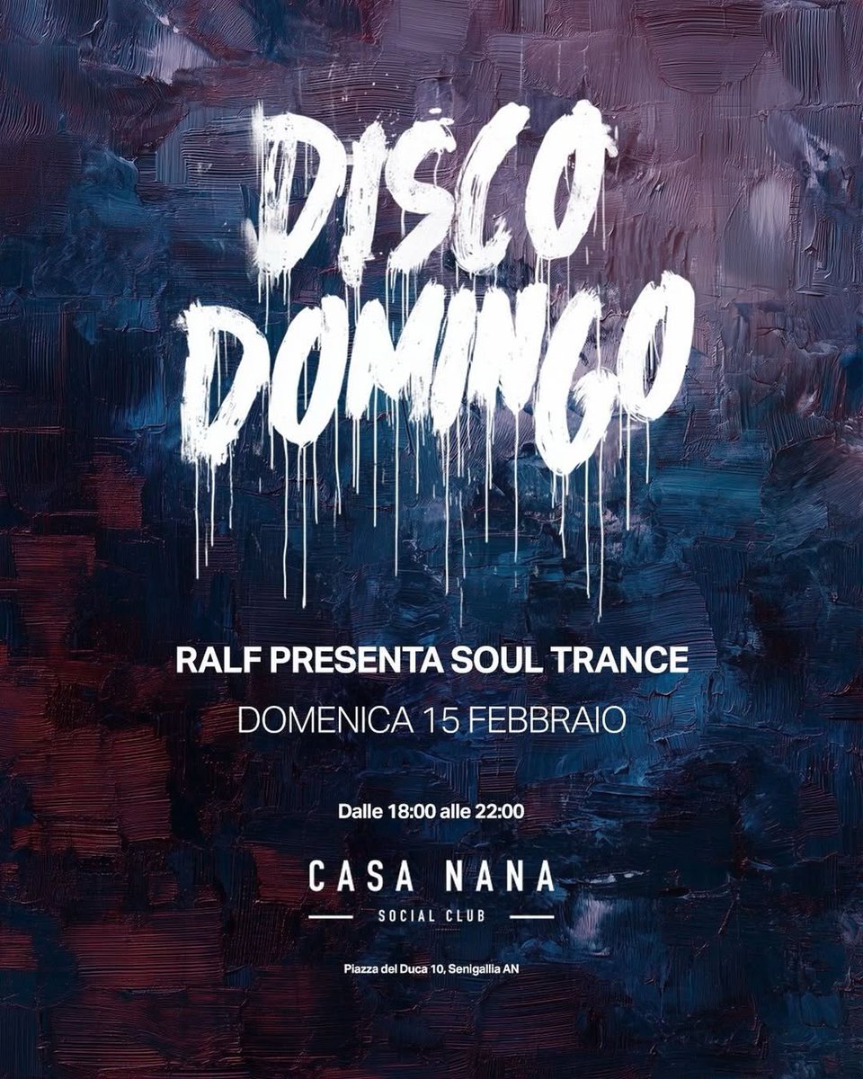 domenica, 15 febbraio 2026
<a href="/DjRalf__/">DjRalf__</a> @ "DISCO DOMINGO" c/o Casa Nana, Senigallia (AN)